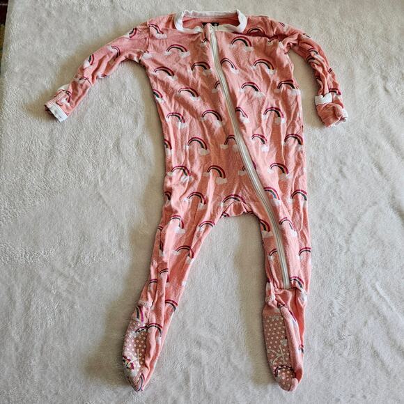 Kickee Pants 3-6m Viscose Bamboo Zippy Footie Pajamas Grip Feet Play - Picture 1 of 6